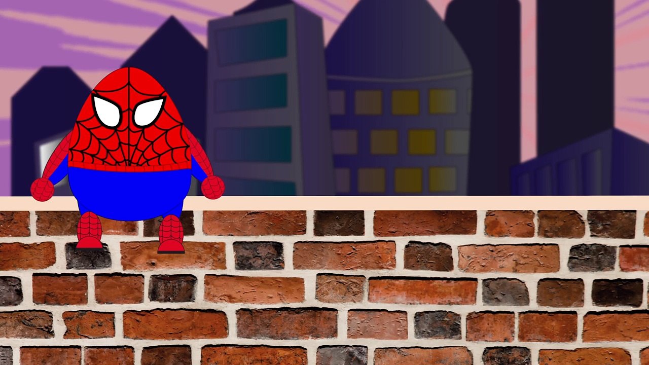 Humpty Dumpty Spiderman sat on a wall super hero nursery rhymes