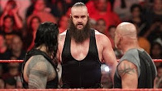 WWE Raw 2017 Goldberg face to face vs Roman Reigns vs Braun Strowman vs Chris Je