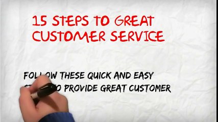 15 STEPS TO GREAT CUSTOMER SERVICE