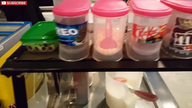 ICE CREAM ROLLS _ Mango, Lychee and m&m _ Fried Thailand Ice Cream rolled in Singapore-Y_yFQZ79Bf8