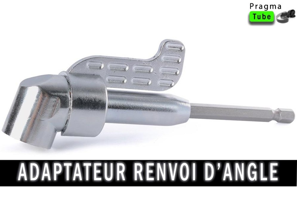 Adaptateur porte embout magnétique hexagonal à renvoi d'angle avec poignée pour visseuse et perceuse 135 mm