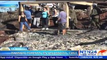 Voraz incendio forestal en Chile deja 19 heridos, 400 evacuados y 140 viviendas destruidas