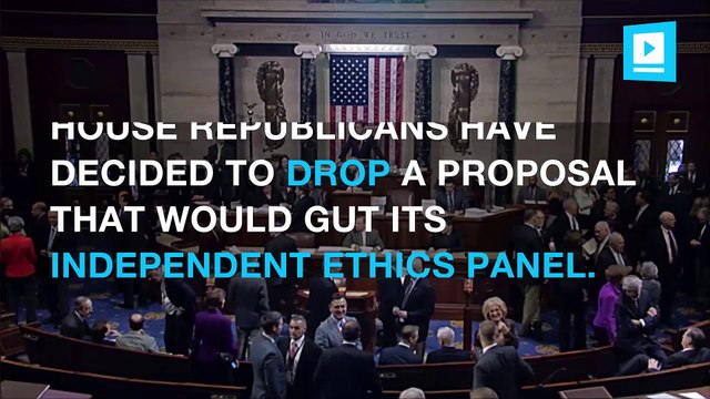 House Republicans drop plan to gut ethics panel after Trump criticism