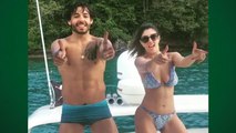 Ricardo Goulart dança 'deu onda' com esposa