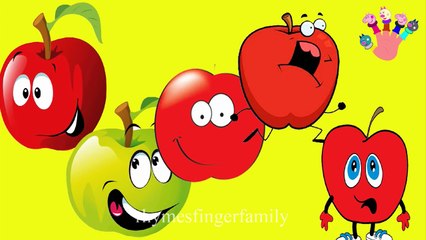 Finger Family Apple Kids nursery rhyme - Fruit Finger family Song