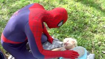 Spiderman vs COCKROACH! Forzen Anna, Elsa and Joker DOCTOR Superheroes in Real Life Movie