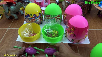 Dinosaurs surprise eggs 4k video Bóc trứng khủng long đồ chơi trẻ em Kid Studio-CHRJoJtwpDE