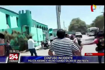 Agente de la policía asesina a su amigo de un disparo en Piura