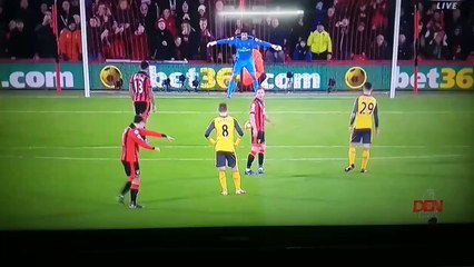 Callum wilson penalty goal Bournemouth vs arsenal 2-0 3⁄1⁄17