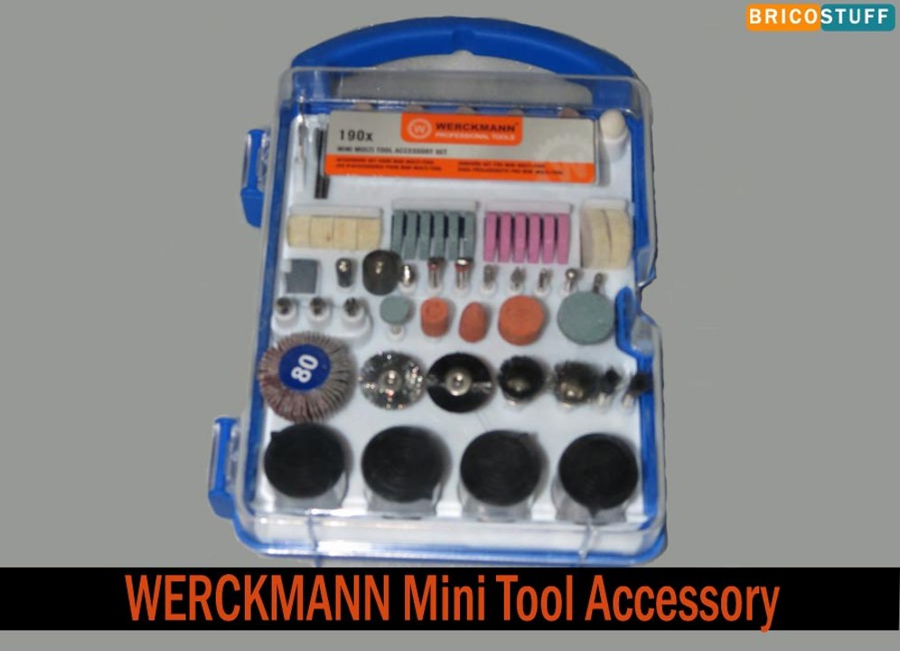 Coffret accessoires pour Mini outil type Dremel 190 pcs Multi Tool set werckmann 15.4 cm