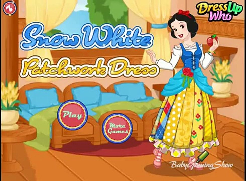 Snow White Patchwork Dress - Lets Help Snow White in Patch Work Game