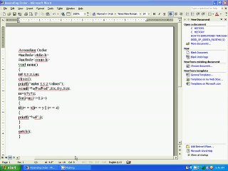 C LANGUAGE DESCENDING ORDER PROGRAM