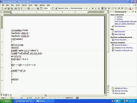 C LANGUAGE DESCENDING ORDER PROGRAM
