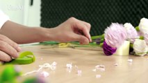 Hướng dẫn làm hoa bằng giấy nhún đơn giản