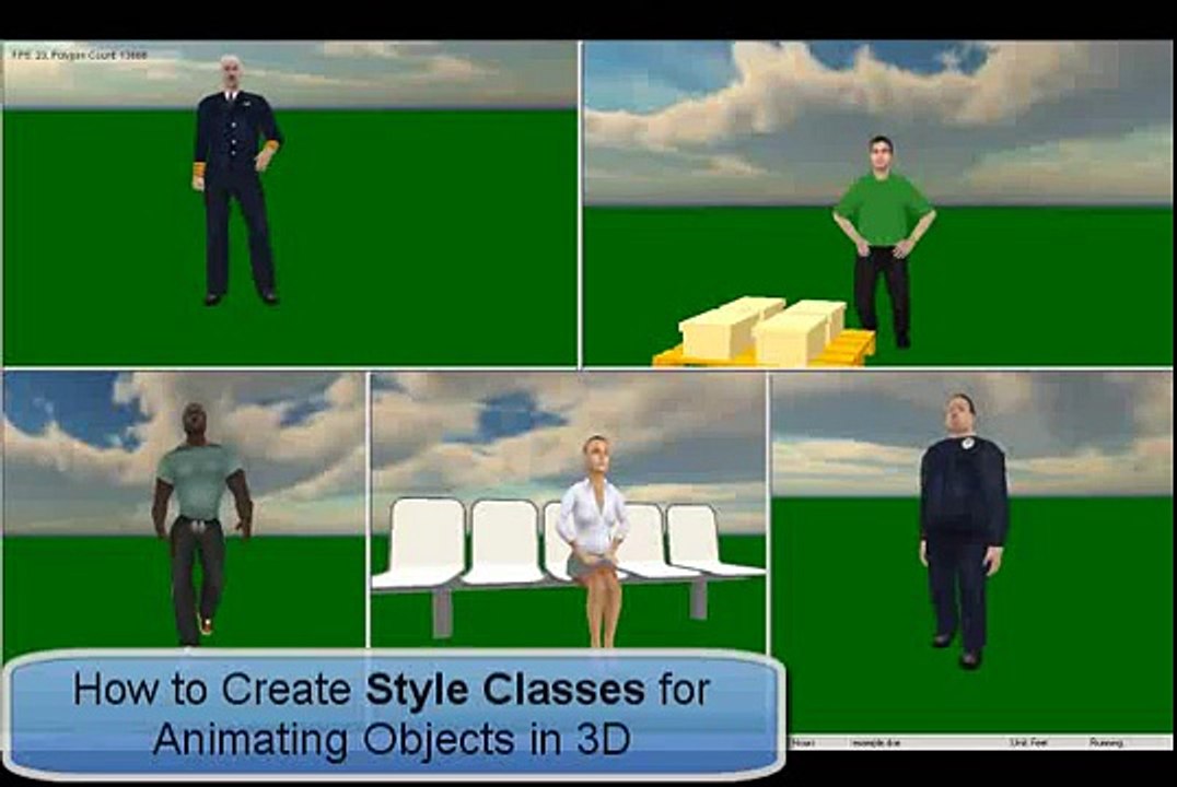 Style Classes for Animating 3D Objects in Arena
