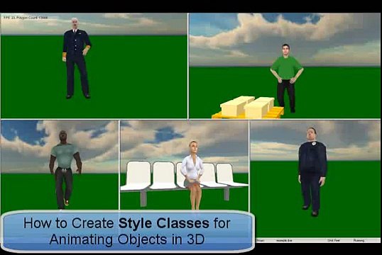 Style Classes for Animating 3D Objects in Arena