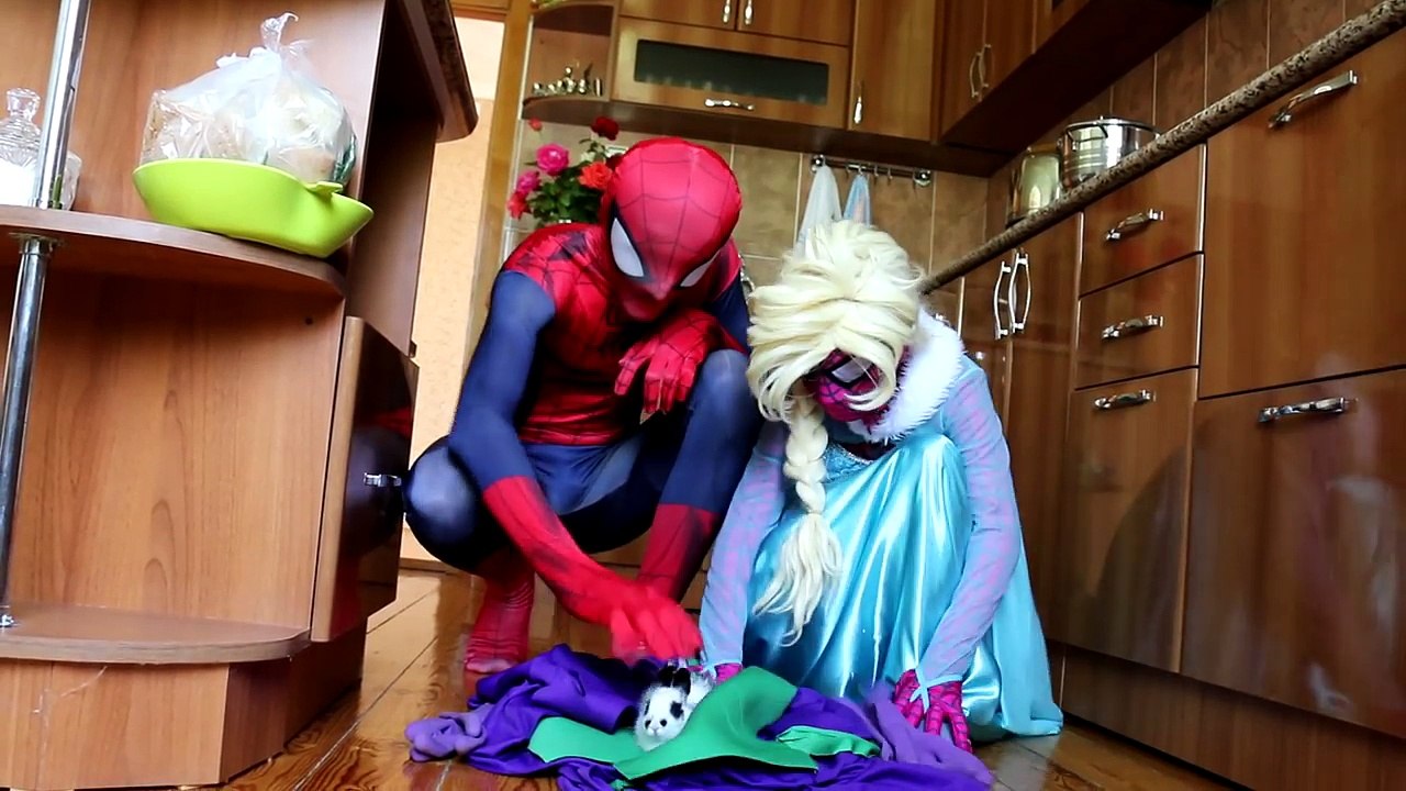 100 LAYERS OF DUCT TAPE ON SPIDERMAN! Frozen Elsa vs Joker W:/ Spidergirl, Superman! Funny Superhero