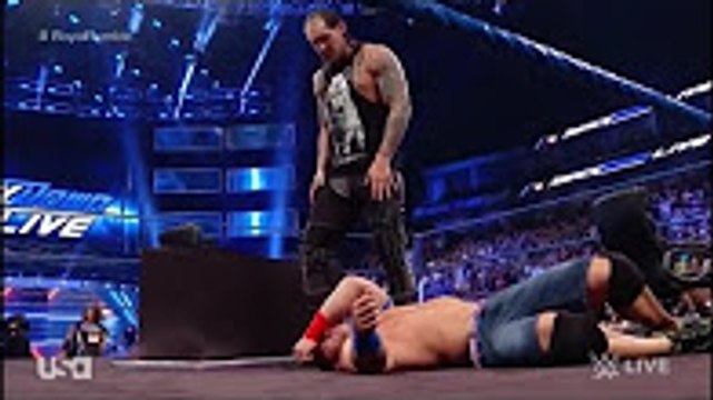 John Cena & AJ Styles Contract Signing & Baron Corbin Attacks HD WWE SmackDown Live 1/3/17