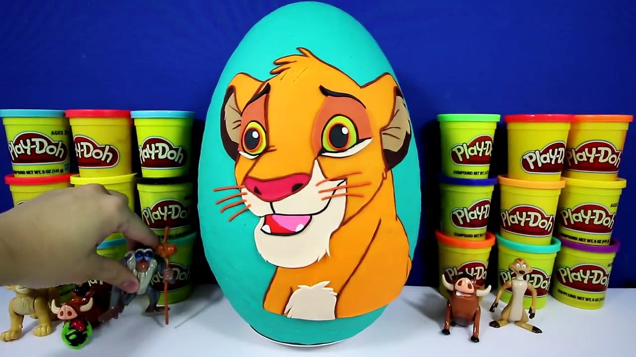GIANT SIMBA Surprise Egg Play Doh - The Lion Ki...