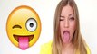 Girl WIth The Whatsapp Emoji Icons Expressions Which Emoji Is The Best Comment
