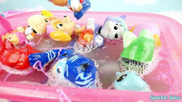 PJ Masks, Paw Patrol, Peppa Pig, Shimmer and Shine Bathtub Paint Learn Colors Changers Water Toys!