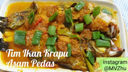 Cara memasak Tim ikan krapu asam pedas