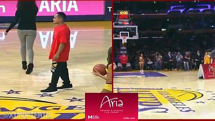 Fan Wins $95,000 on Halfcourt Shot at Grizzlies-Lakers Game - Jan 3, 2017 - 2016-17 NBA Season