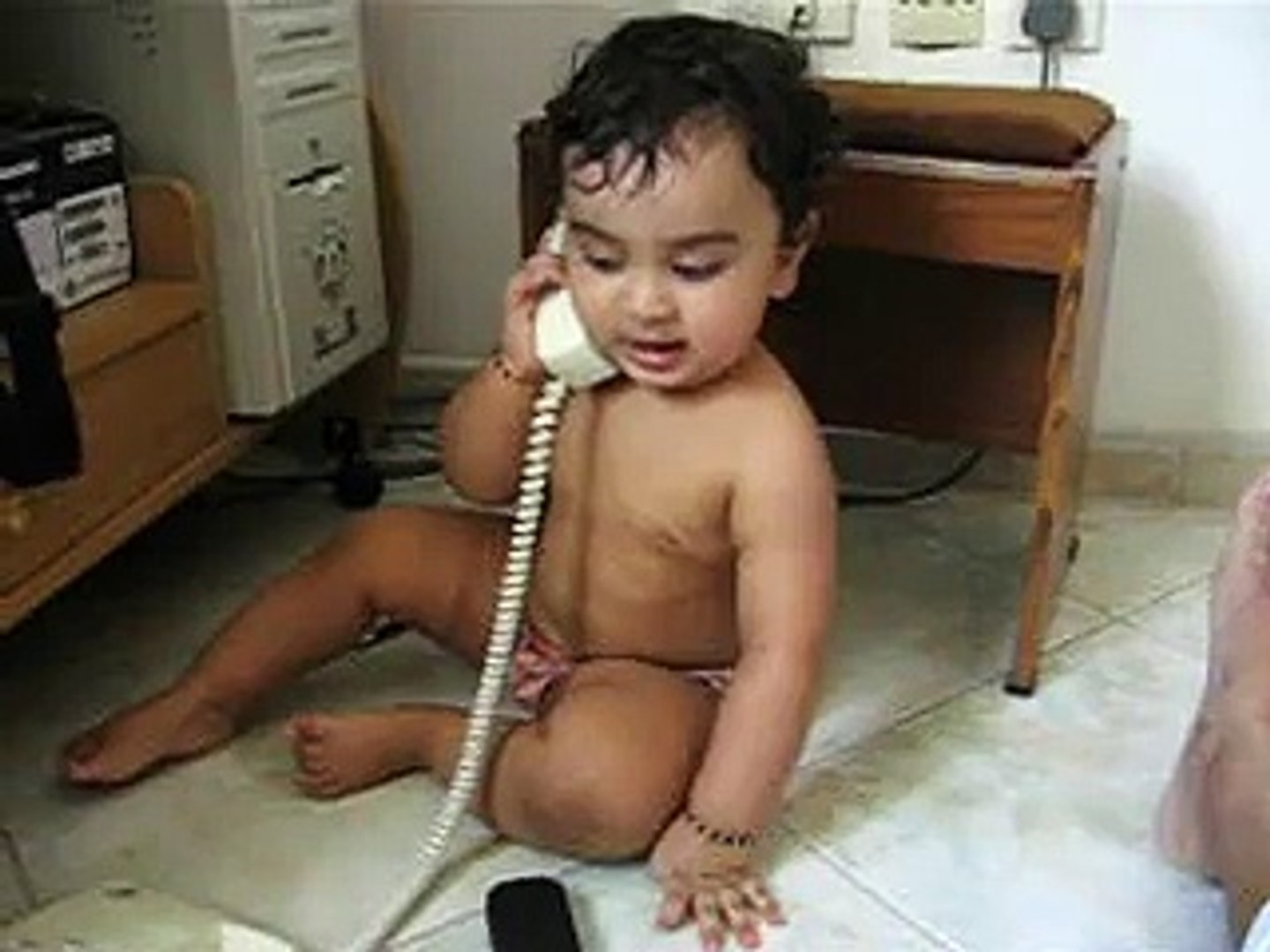 cute little baby girl and baby boy chit chat on phone | funny ...