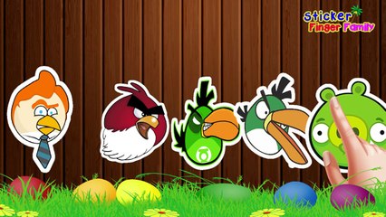 Angry Birds Sticker Finger Family Songs Nursery Rhymes BY Sticker Finger Family