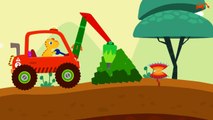 Emergency Vehicles Cartoons for children - Dinosaur Digger /Car & Monster truck simulator