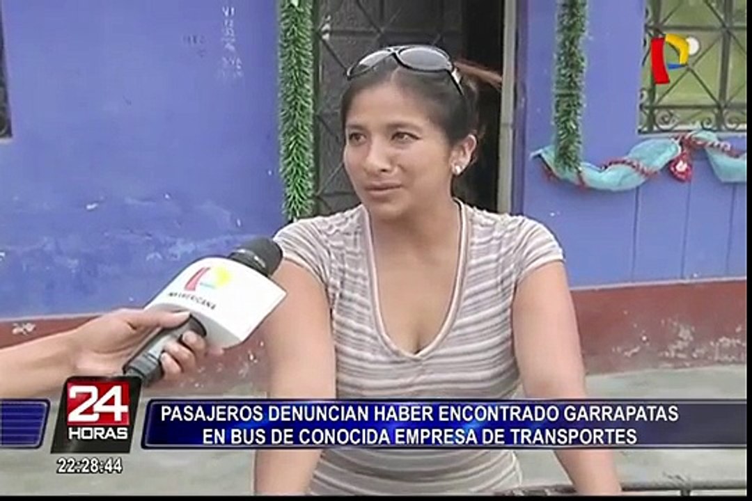 Pasajeros denuncian haber encontrado garrapatas en bus interprovincial