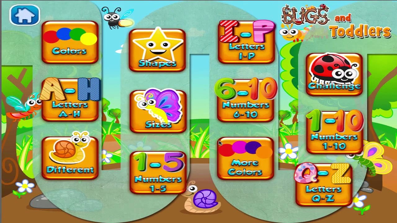 Bugs and Toddlers- Free Preschool Learning Games for Boys and Girls