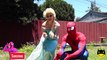 Frozen Elsa Anna lost her BIKINI in Pool Prank vs Joker Superhero Spiderman in action