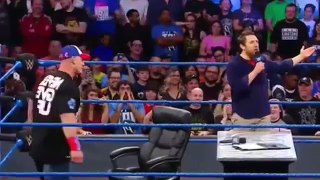John Cena vs AJ Styles sign the contract Royal Rumble - WWE Smackdown 3 January 2017