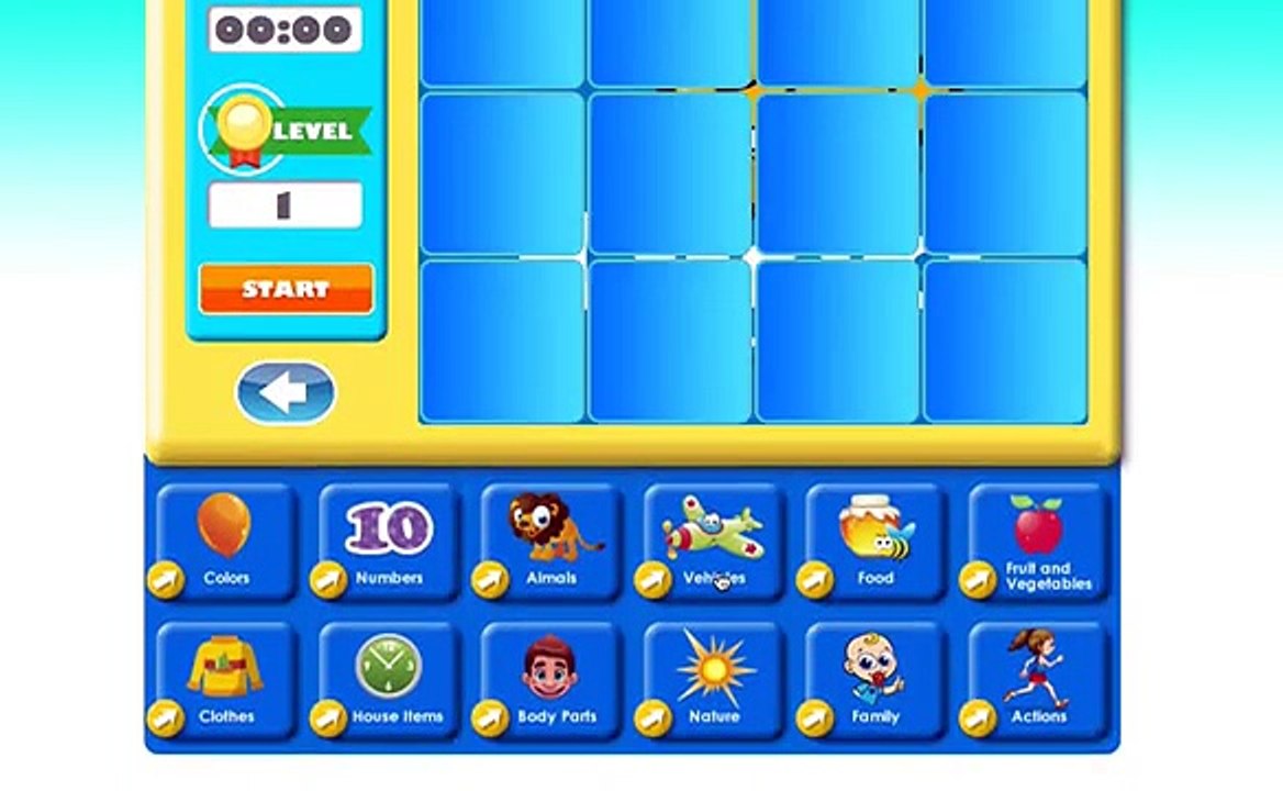 Ukrainian online games - Memory card game - Ukrainian language learning games for kids
