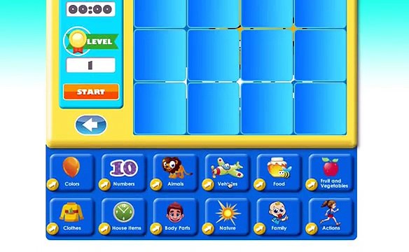 Ukrainian online games - Memory card game - Ukrainian language learning games for kids