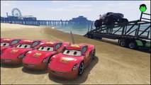 Lightning MCQUEEN and Monster Truck Cars Transportation with Spiderman Cartoon for Kids TOW TRUCK