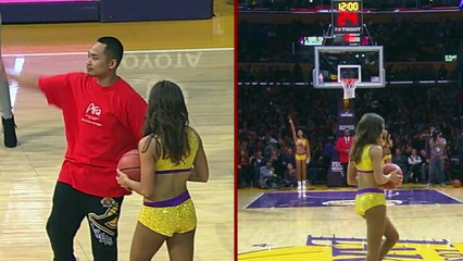 Un fan des Lakers remporte 95 000$ avec un tir du milieu du terrain