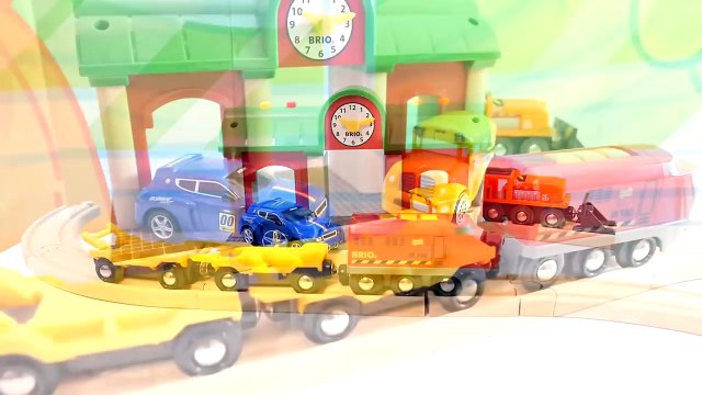 Toy Car Construction - Bussy & Speedy RENAULT MEGANE - Toy Train Trip! Trains for Kids.Toy Cars-8MO7L6h_jiA