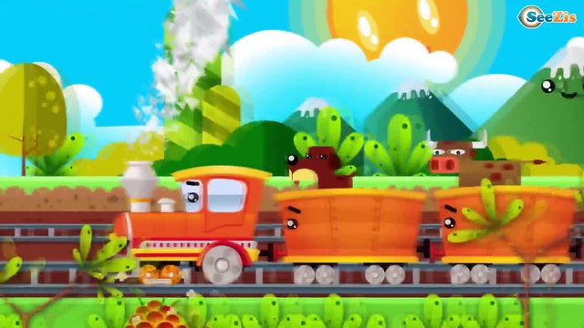 Apprenez à compter de 1 à 10 avec le train | Dessins animés en anglais - La Voiture Pour Enfants