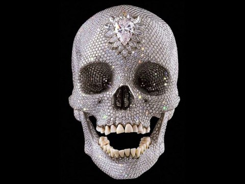 The most expensive human skull inlaid with the most expensive types of diamonds