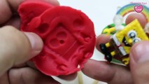Play Doh Lollipop Surprise Marvel Hulk Spongebob Squarepants Minions Surprise Toys