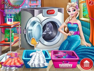 Elsa Laundry Day: Disney princess Frozen - Game for Little Girls