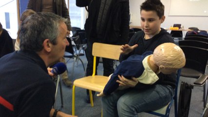 Des collégiens futurs cadets de le sécurité