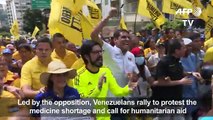 Led by the opposition, Venezuelans protest medicine shortages