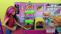 Pizza! ELSA toddler gets burned ! ELSA and ANNA toddlers at Pizzeria - Watching pizza being made-NKMeR1wpGK4