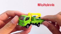 Hot Wheels Toy Car- Mig Rig ,71 dodge challenger ,Hino Dutro Truck Crane-Tomica Toy Car