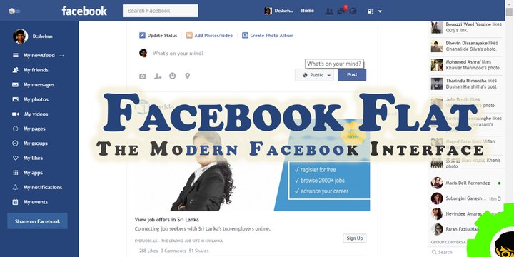 How To See Facebook Profile Visitors And use Facebook Flat( Modern Interface).