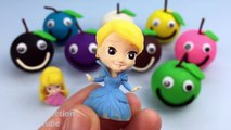 Play Dough Apples Smiley Face Surprise Toys Disney Princess Cinderella Rapunzel Frozen Elsa Anna Toy