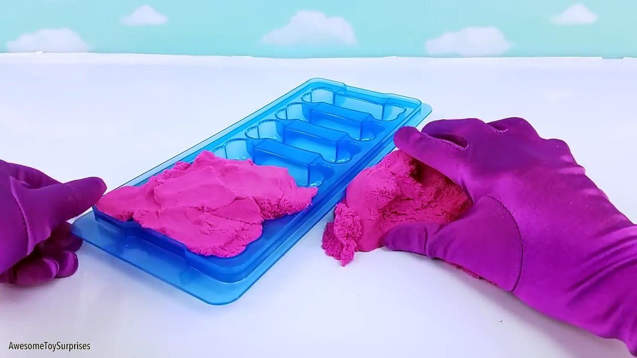 DIY How to Make Kinetic Sand Bones Learn Colors Fun Video for Kids